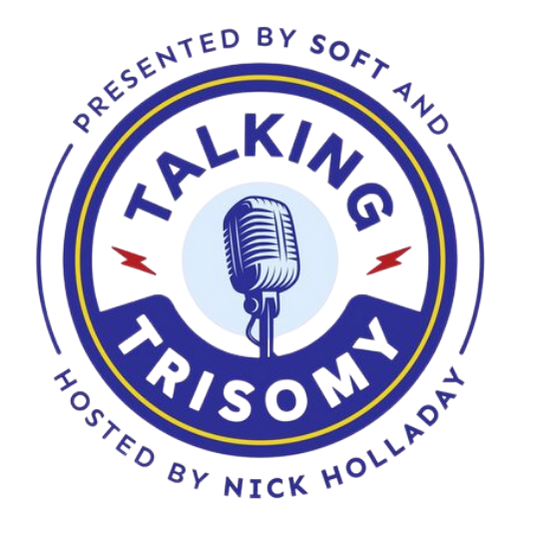 Talking Trisomy podcast logo, covering Trisomy 18, Trisomy 13, and Trisomy 9