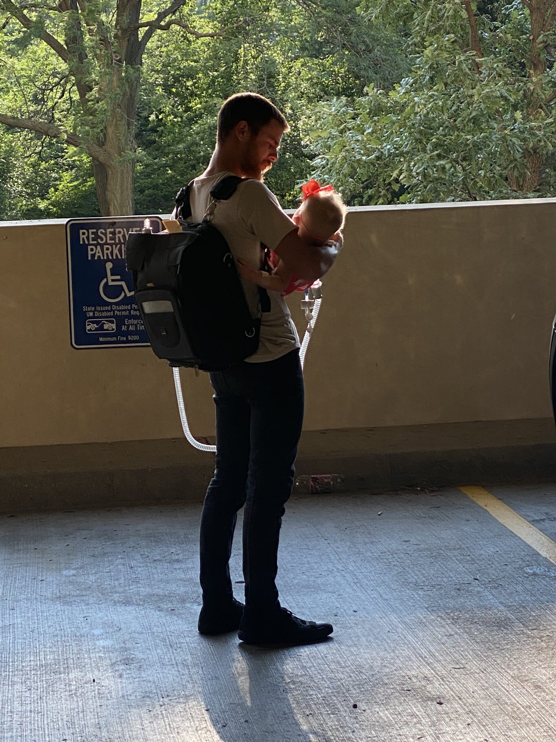 Izzy Farmer with her dad Colton