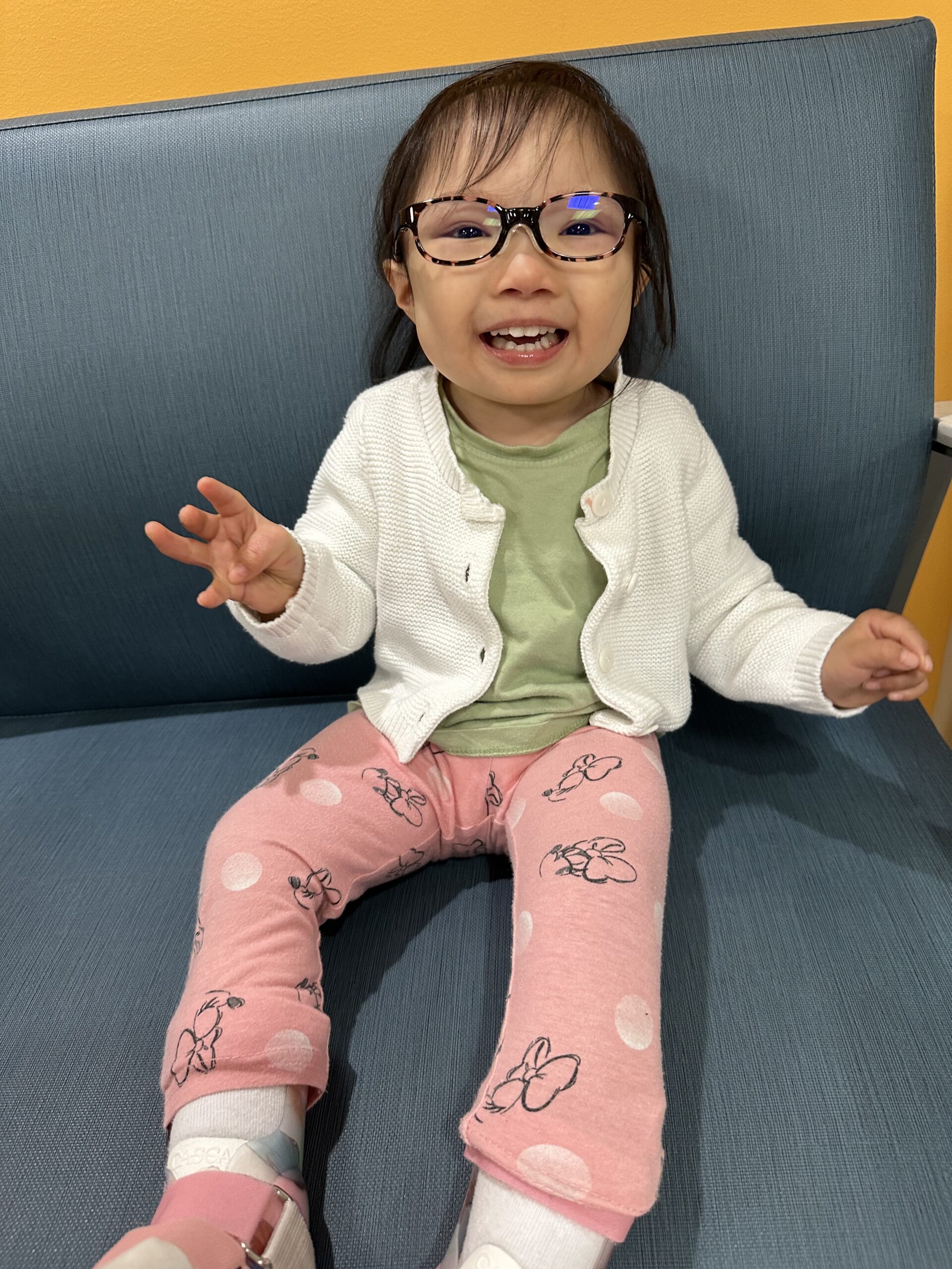 Aliana Sibal working on physical therapy milestones
