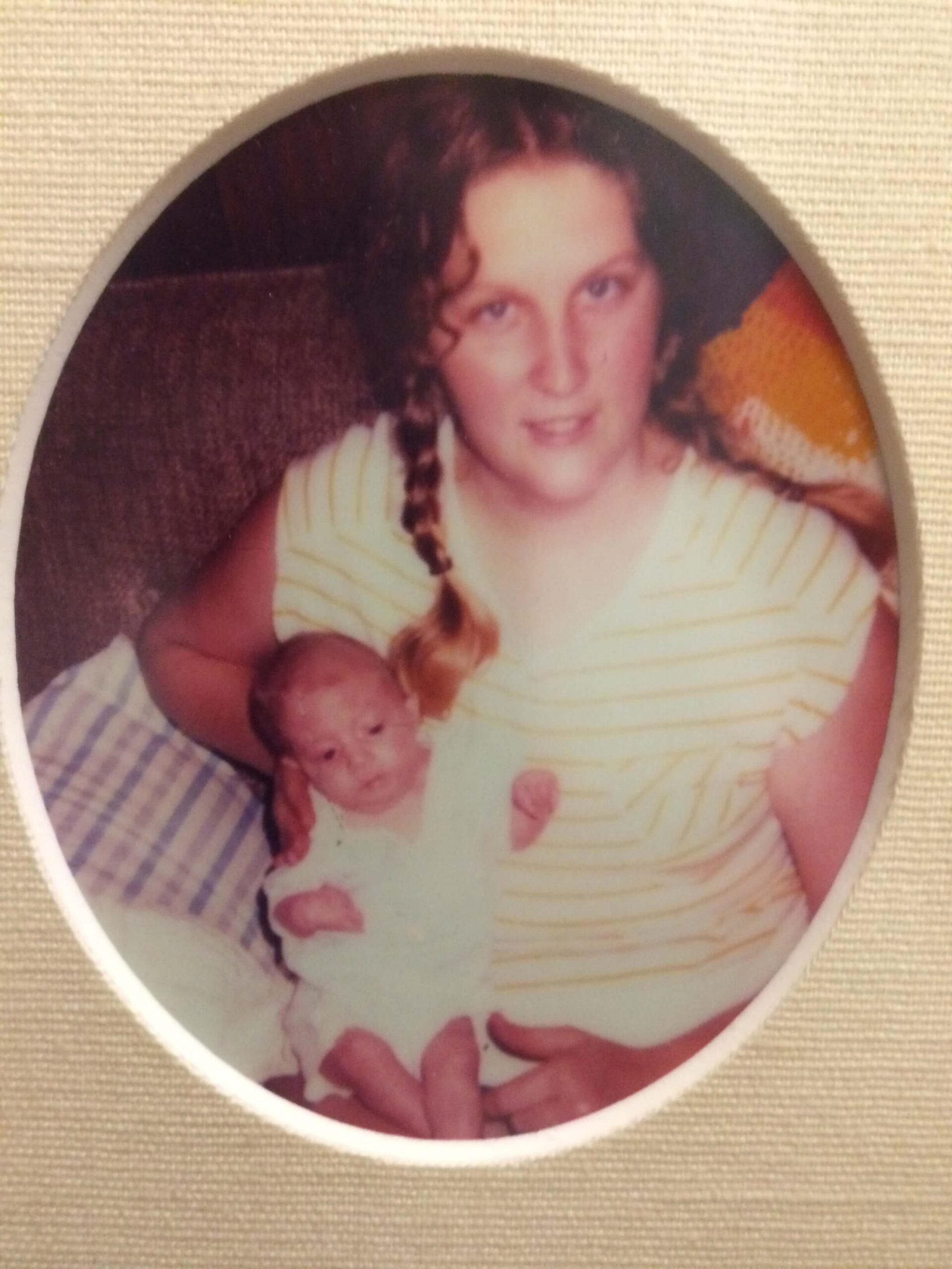 Stacy VanHerreweghe Trisomy 18 family photo with Barb and Dave VanHerreweghe
